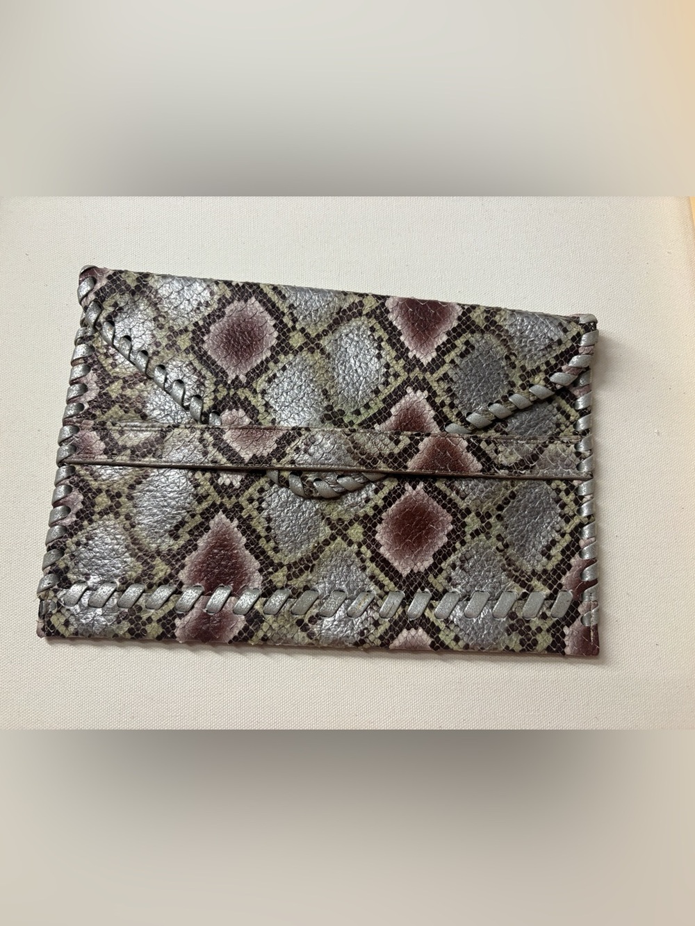 Laggo Python Leather Clutch 🌵